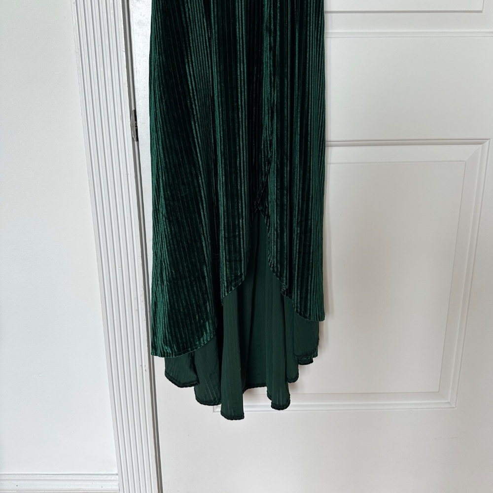NWT Baltic Born Jada Ribbed Velvet Wrap Dress Emerald - Picture 11 of 11